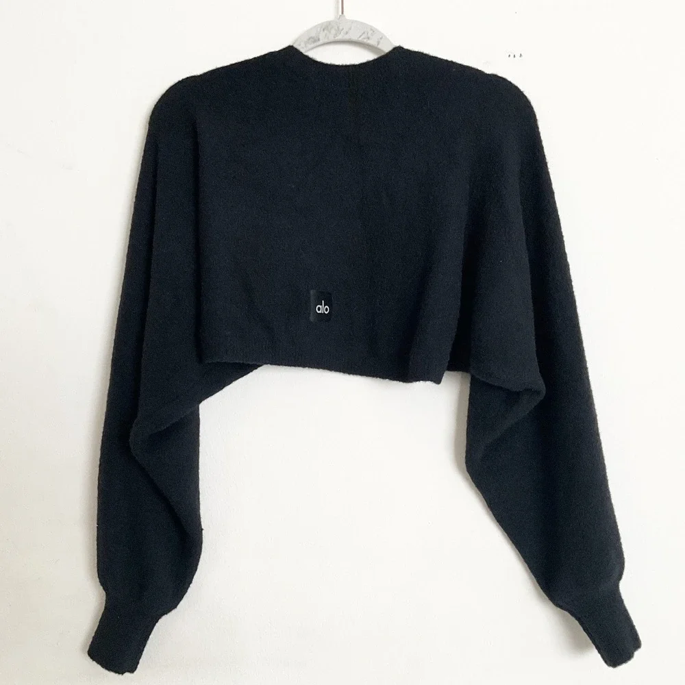 Alo Yoga Snuggle Up Sweater Shawl Black One Size